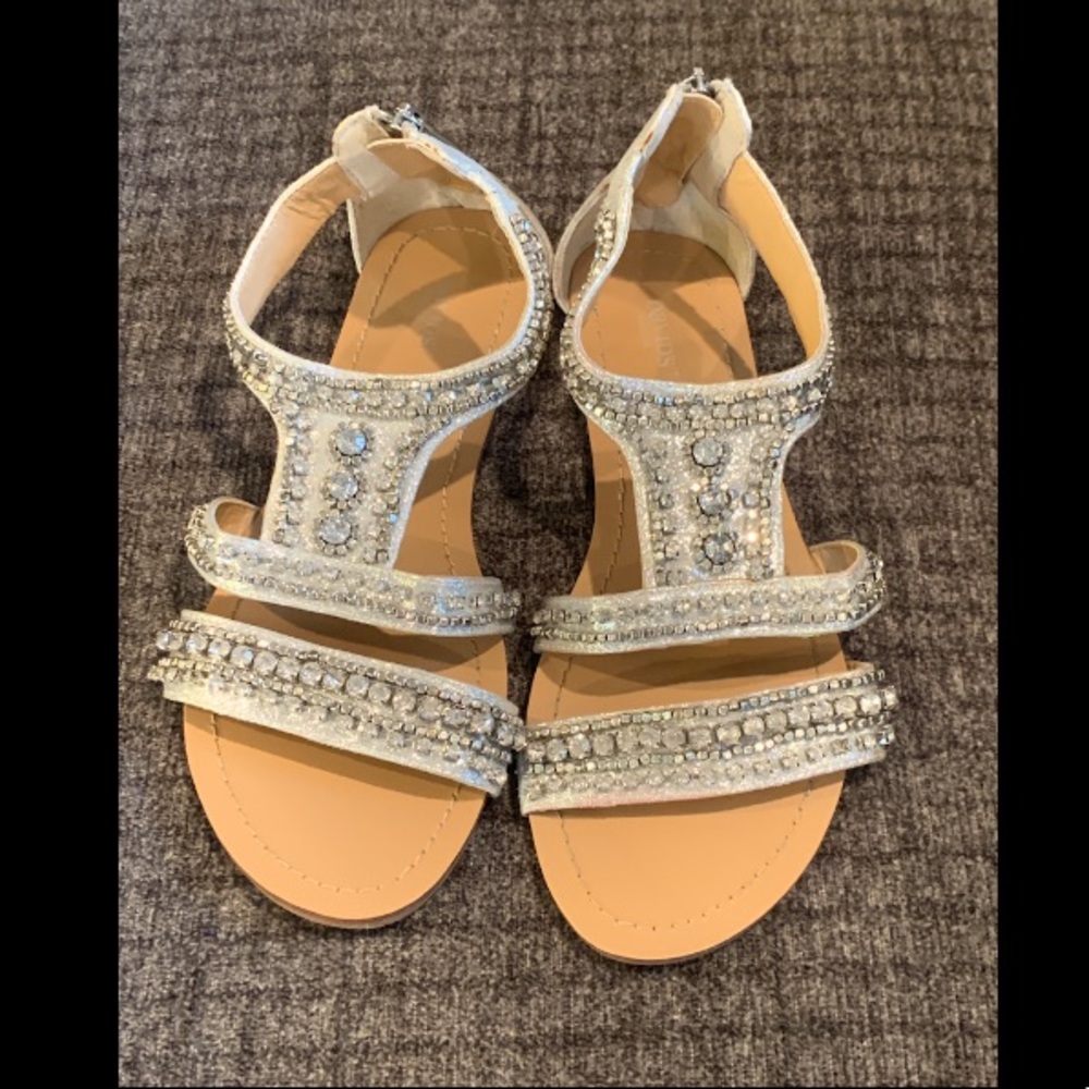 Silver jewel sandals